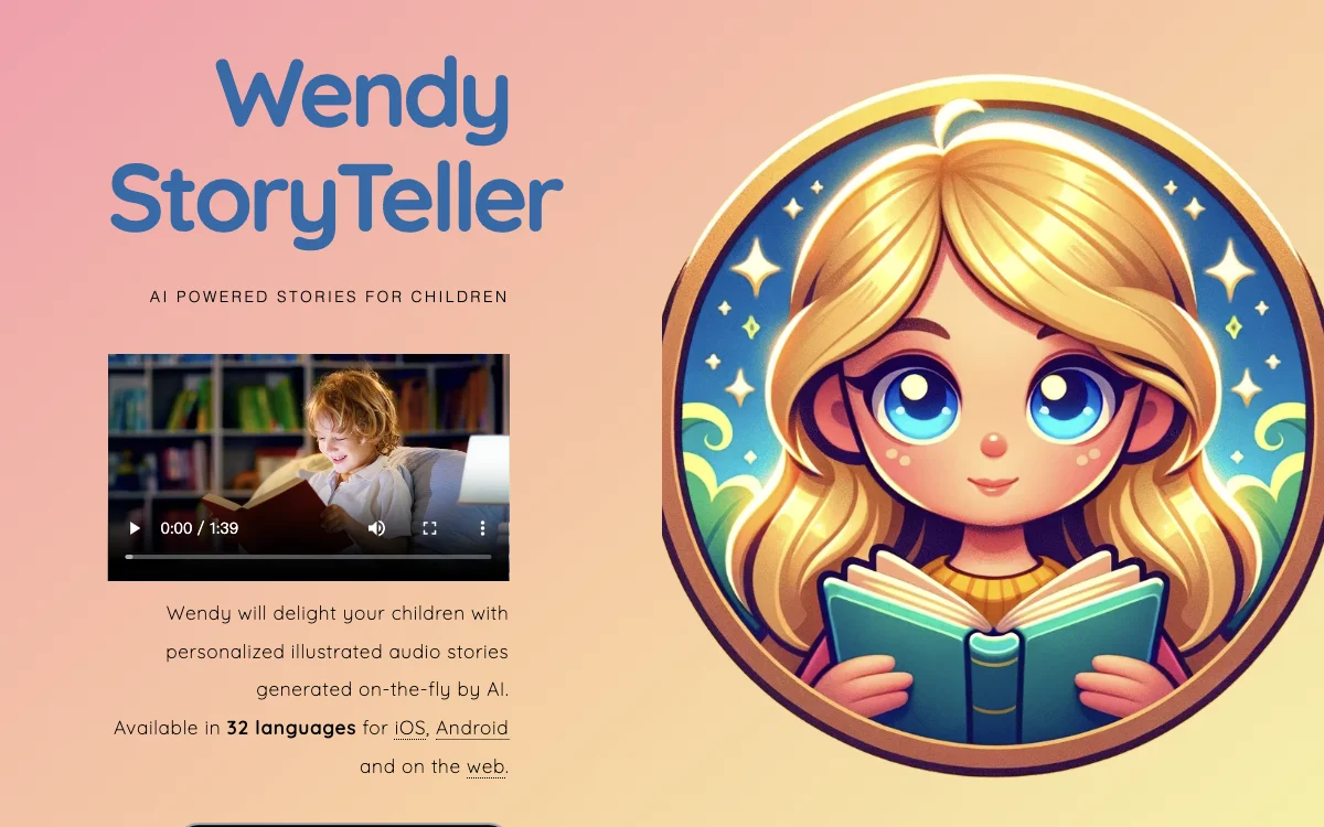 Wendy StoryTeller: Personalized Illustrated Audio Stories for Children