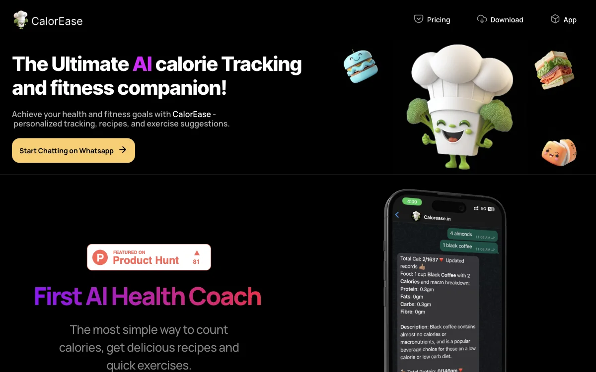 Calorease: Revolutionizing Fitness with AI-Powered Tracking