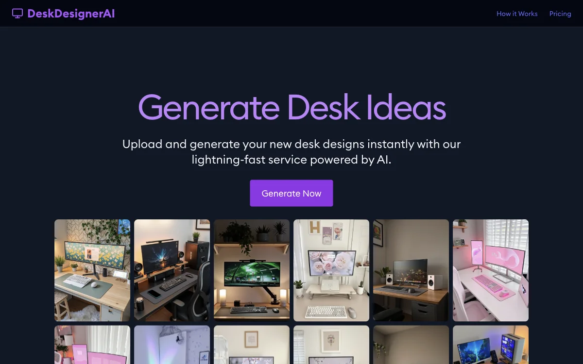 DeskDesignerAI - تصميم مكتبك الجديد بالذكاء الاصطناعي