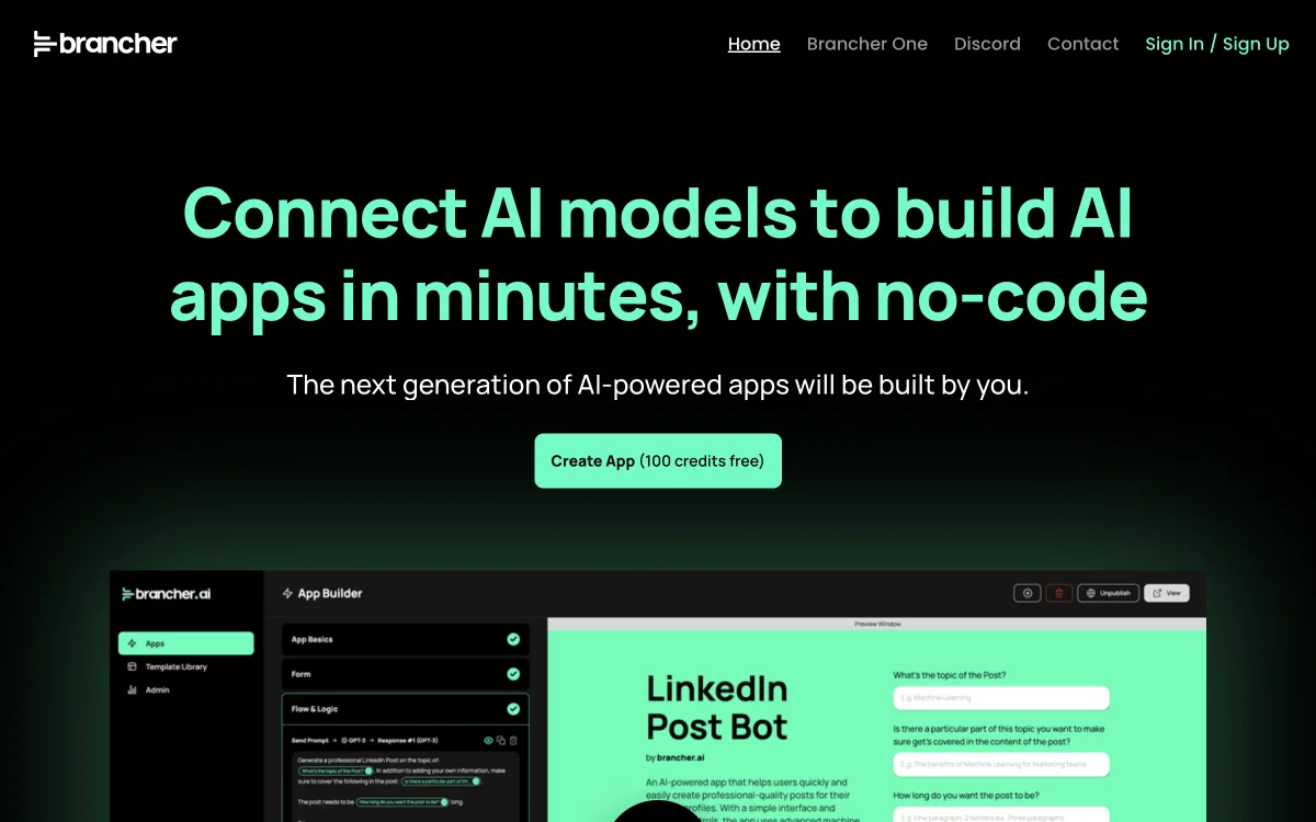 Brancher.ai: Быстрое создание AI-приложений