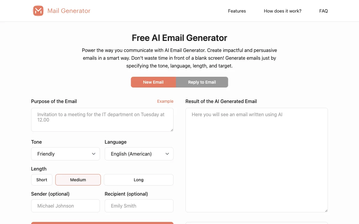 AI Email Generator - MailGenerator.ai: قوة في إنشاء البريد الإلكتروني بفضل الذكاء الاصطناعي