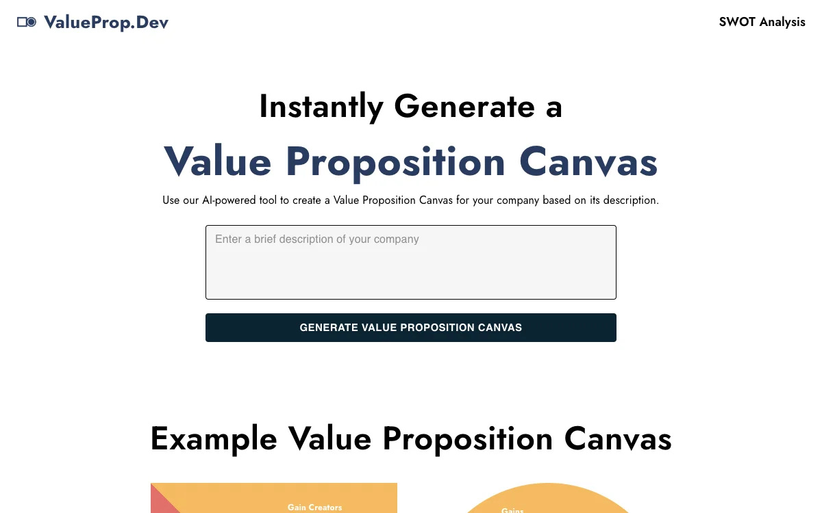 AI Value Proposition Canvas Generator - Tạo Canvas Giá trị đề xuất cho doanh nghiệp