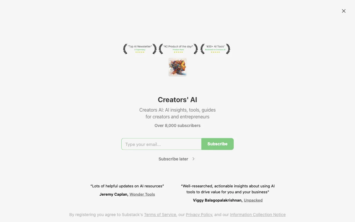 Creators' AI：为创作者和企业家提供的AI洞察与工具