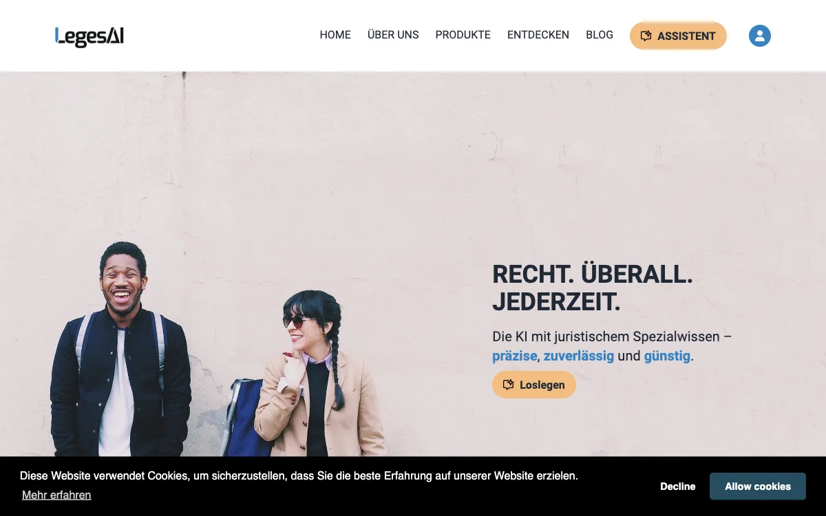 LegesAI: AI-Powered Legal Assistance for Mietrecht, Strafrecht, and More