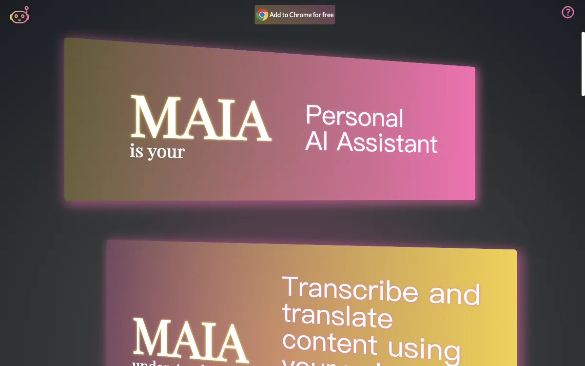 MAIA: Your Free Chrome AI Assistant for Various Tasks