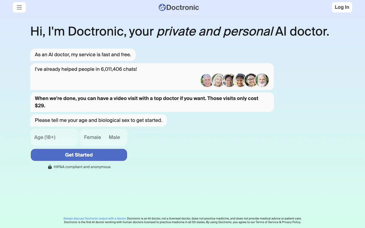 Doctronic: Your AI Doctor for Fast, Free Service and Video Visits