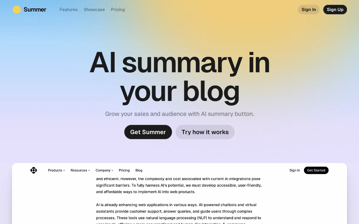 استفد من Summer AI لزيادة المبيعات والجمهور