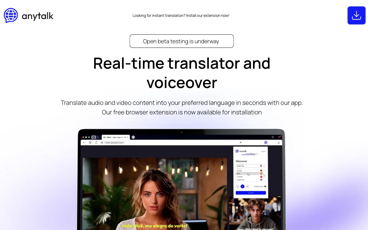 Anytalk: Instant Translation and Voiceover for Seamless Communication