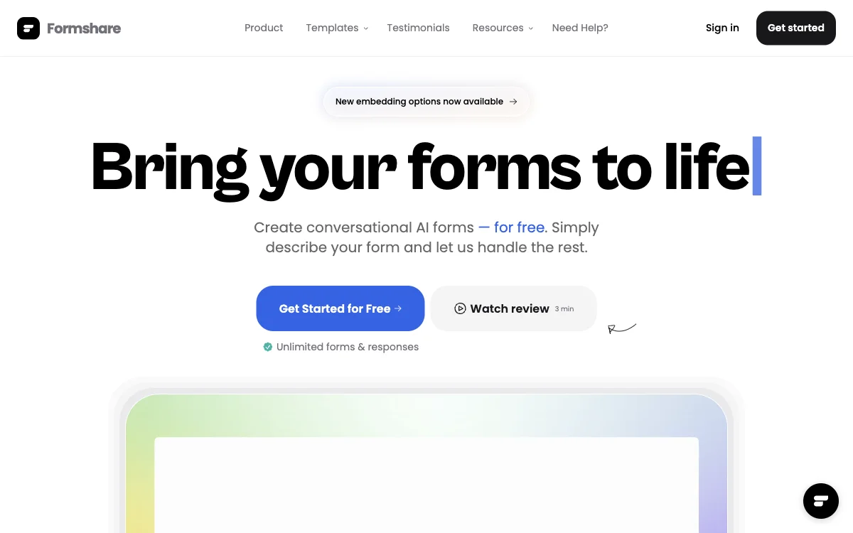 Formshare - Revolutionize Form Creation with AI