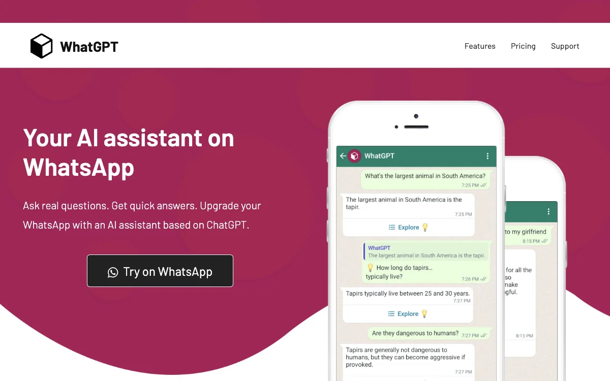 WhatGPT: Transform Your WhatsApp with AI