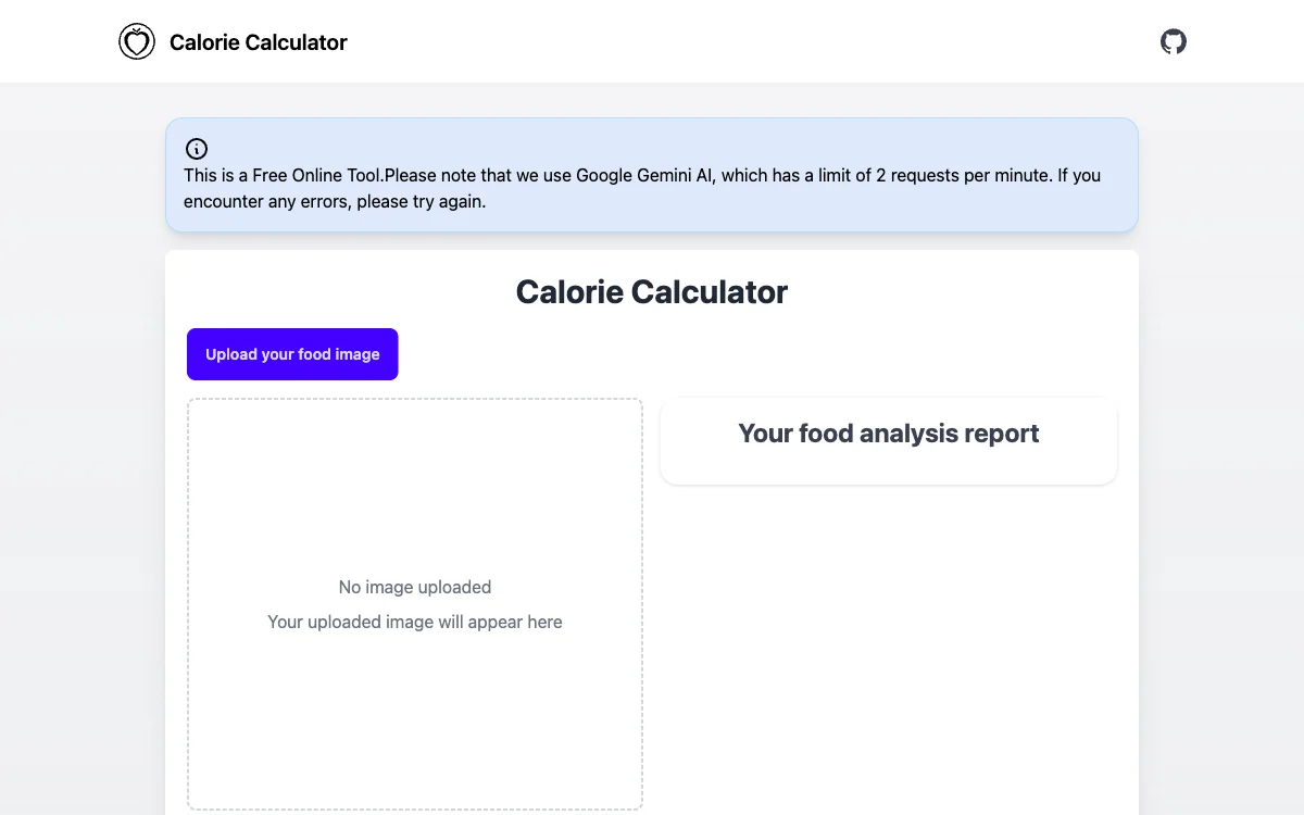 AI Calorie Calculator - Tính Calo Thực Phẩm Đỉnh Cao