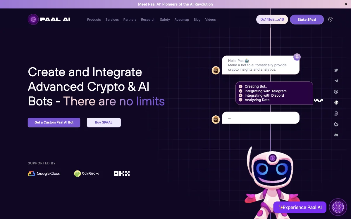 Paal AI: Create Custom Crypto & AI Bots for Enhanced Insights and Assistance