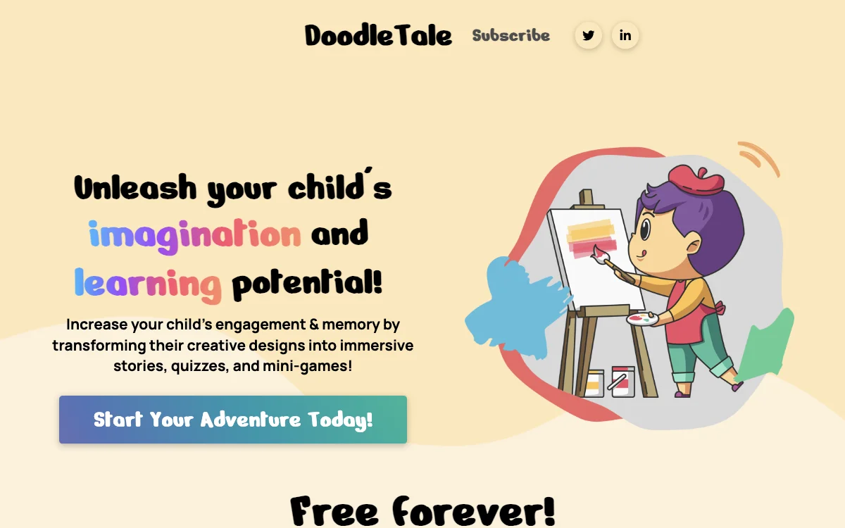 DoodleTale: Mở khóa trí tưởng tượng và khả năng học tập của trẻ em