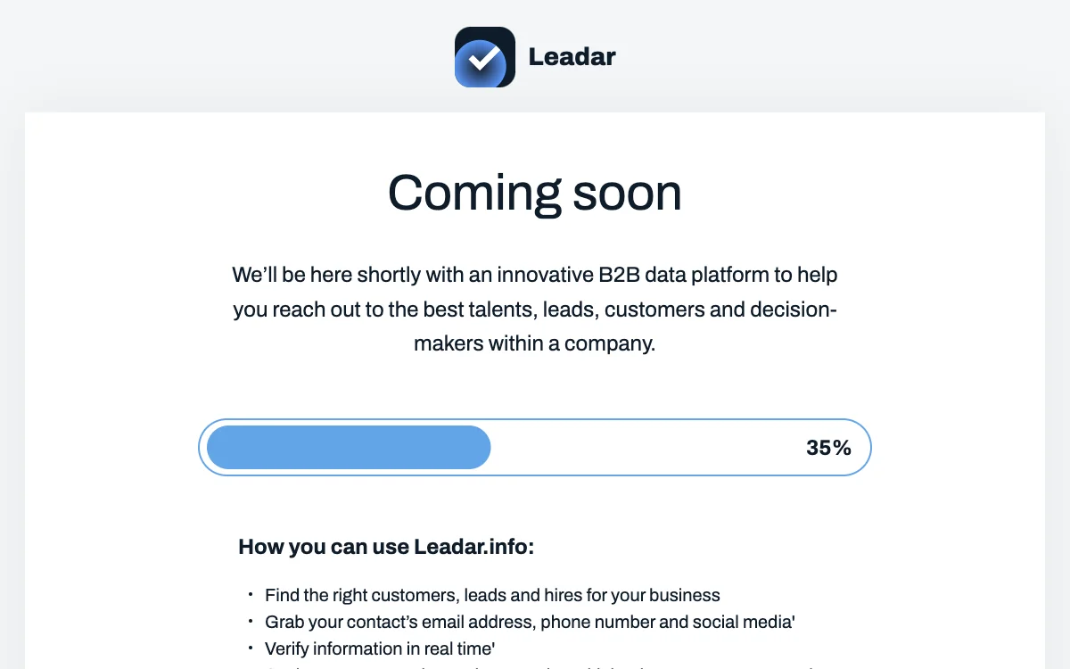 Leadar: The Ultimate B2B Database for Finding Email, Phone & Social Media of Leads and Hires