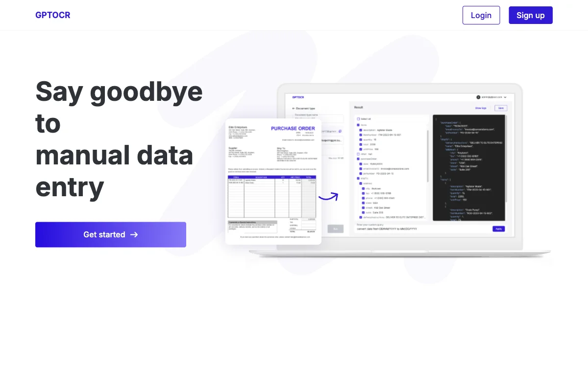 GPTOCR: Streamlining Data Extraction with AI