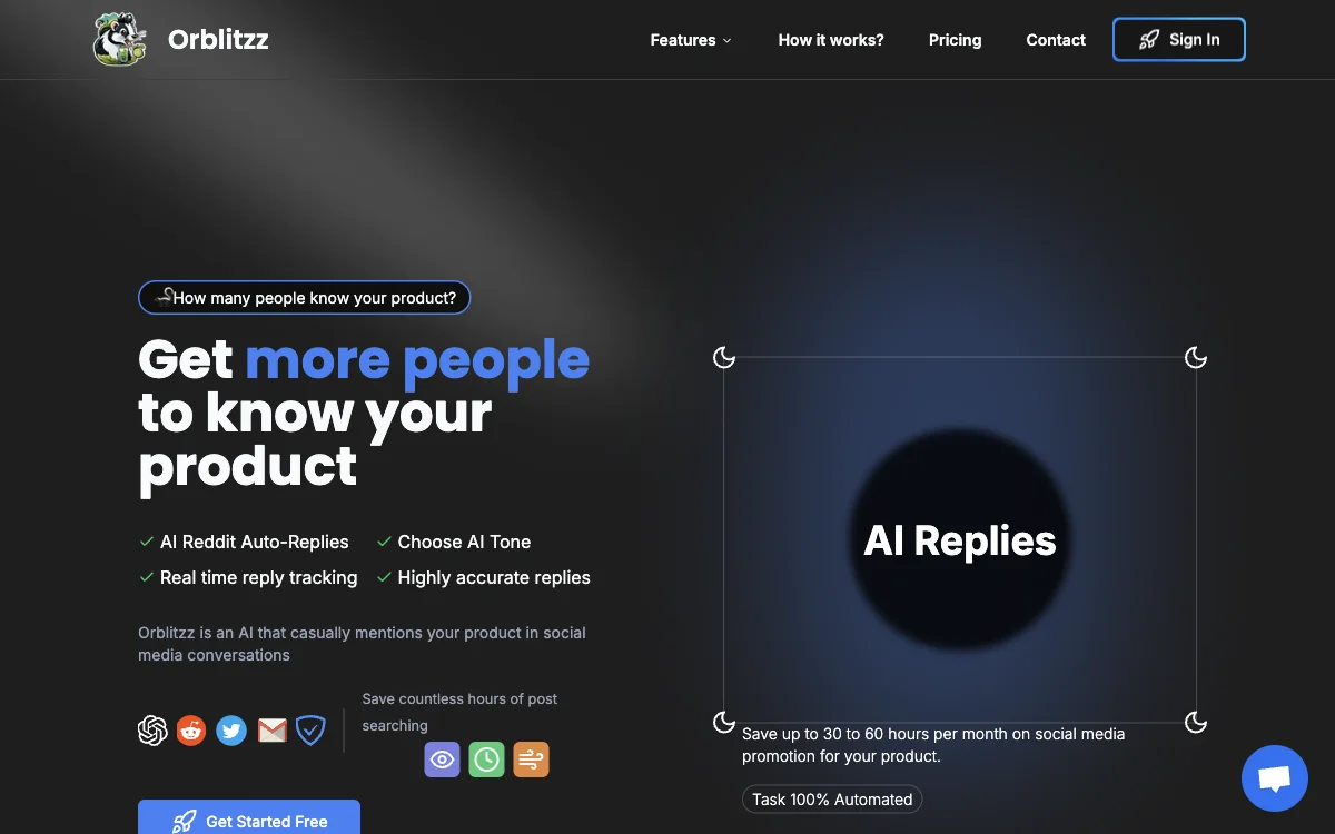 Orblitzz: The AI That Effortlessly Promotes Your Product Online