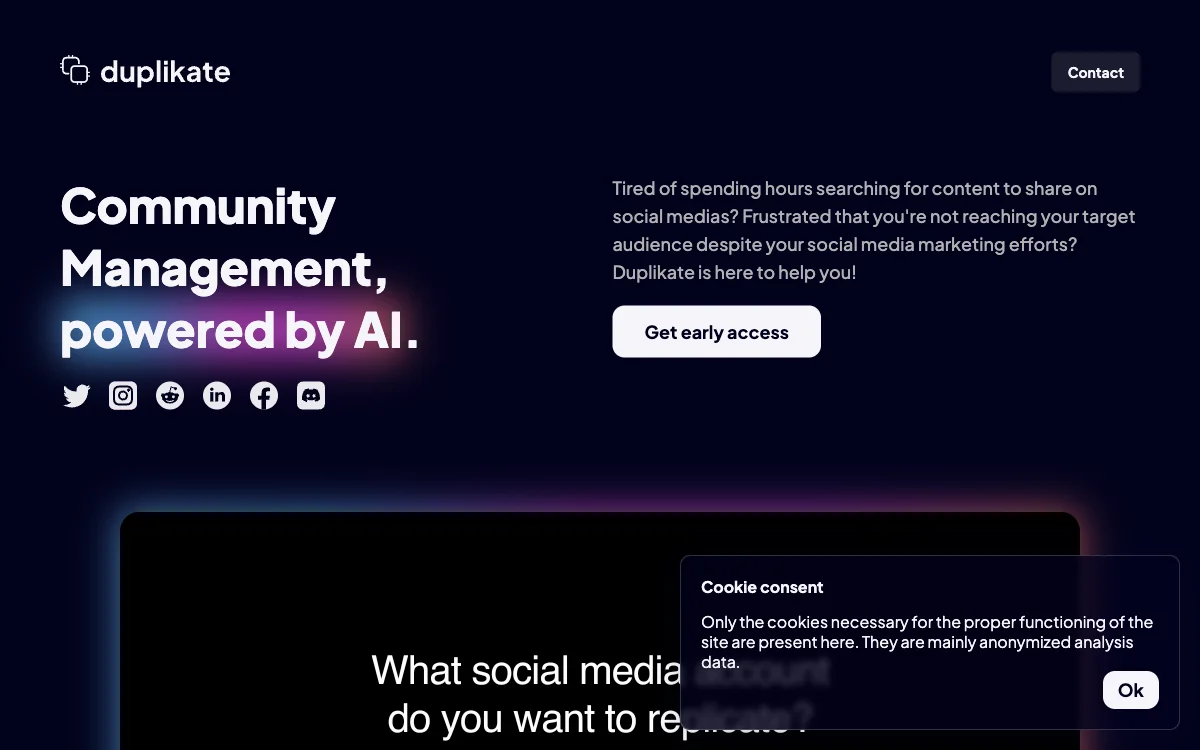 Duplikate - Next-Gen AI Community Management Tool