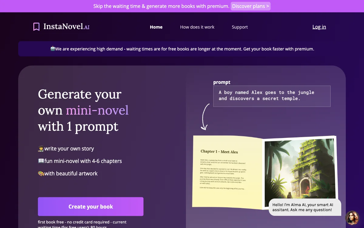 InstaNovel - Generate Your Novel with AI | AI Story Generator