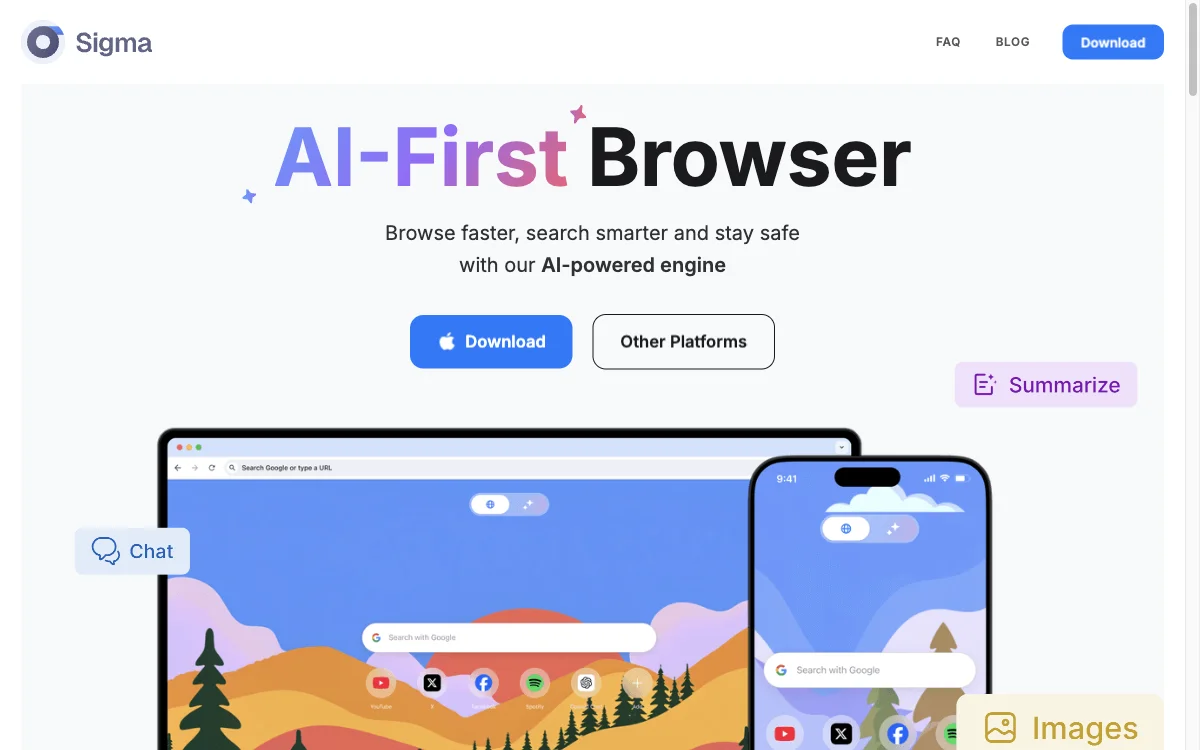 Sigma AI Browser: Duyệt Web Nhanh, Tìm Kiếm Thông Minh và An Toàn với AI