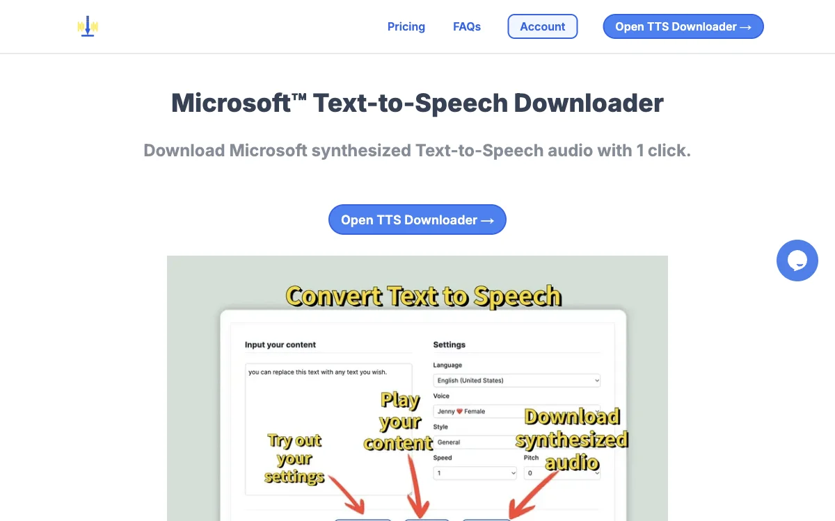 Microsoft™ Text-to-Speech Downloader - Dễ dàng tải và nghe audio từ dịch vụ Text-to-Speech của Microsoft