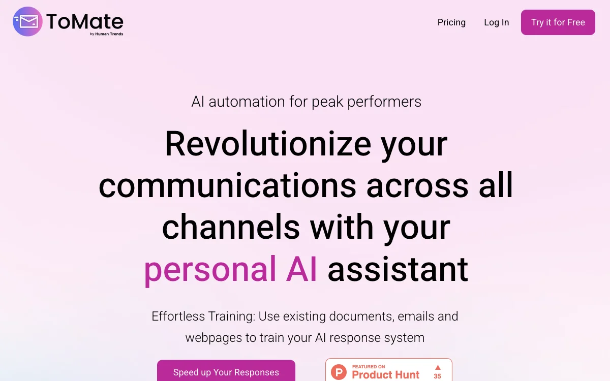 ToMate: AI-Powered Assistant for Efficient Communication