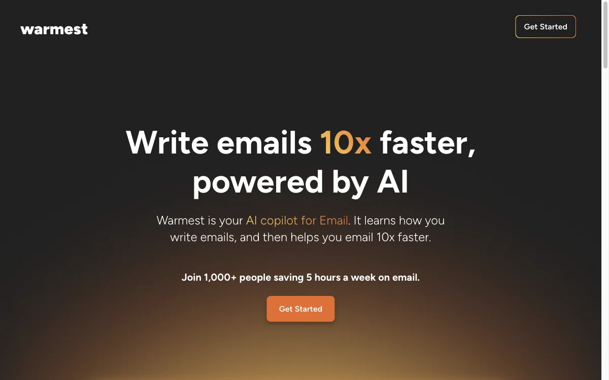 Warmest.ai: Your AI-Powered Email Assistant for Faster and Smarter Communication