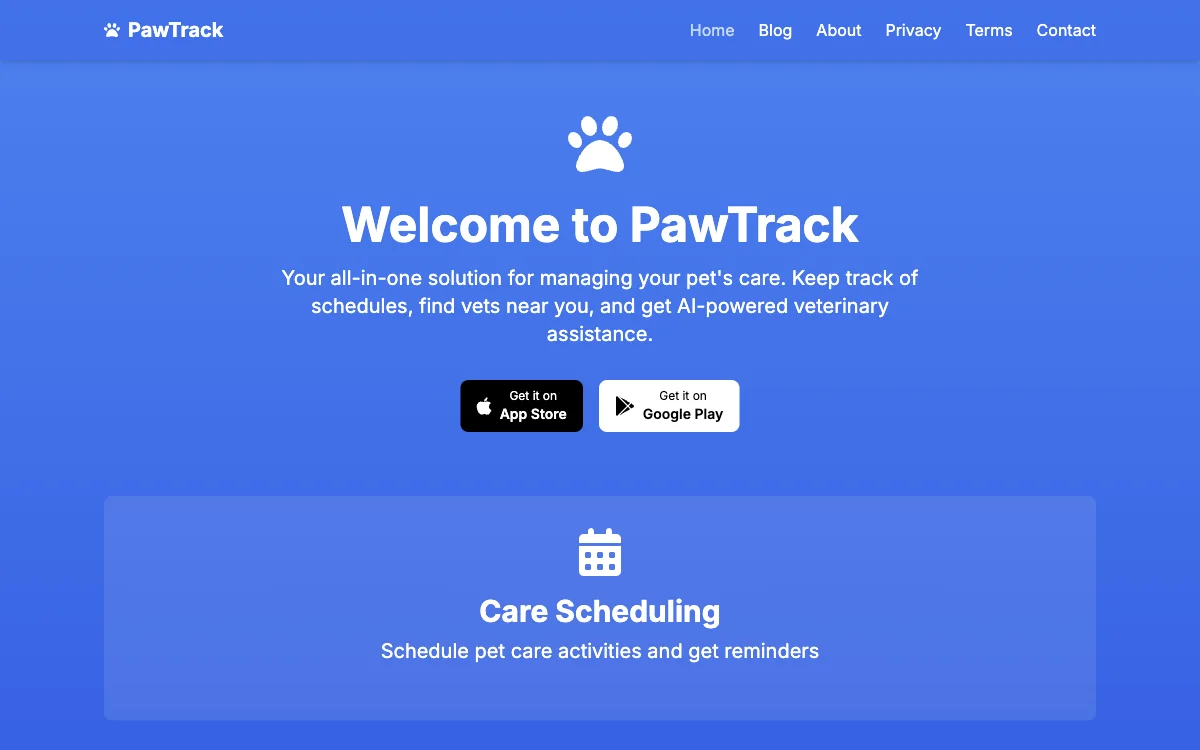 PawTrack：宠物护理管理的智能帮手，便捷又全面