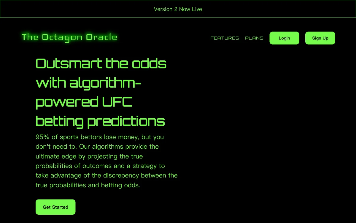 The Octagon Oracle: AI-Powered UFC Betting Predictions for an Edge