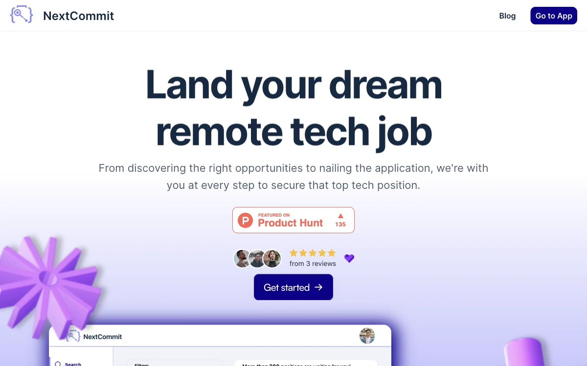 NextCommit: Secure Your Dream Remote Tech Job with AI Assistance