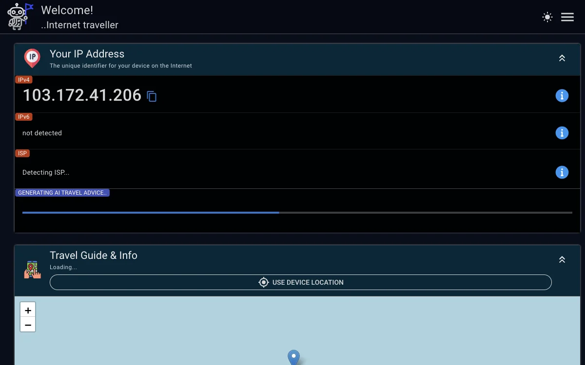 MyIP AI - Hướng dẫn du lịch và thông tin IP