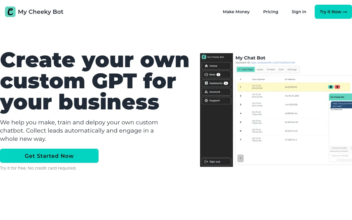 My Cheeky Bot: Create Your Custom GPT for Business and Boost Customer Engagement