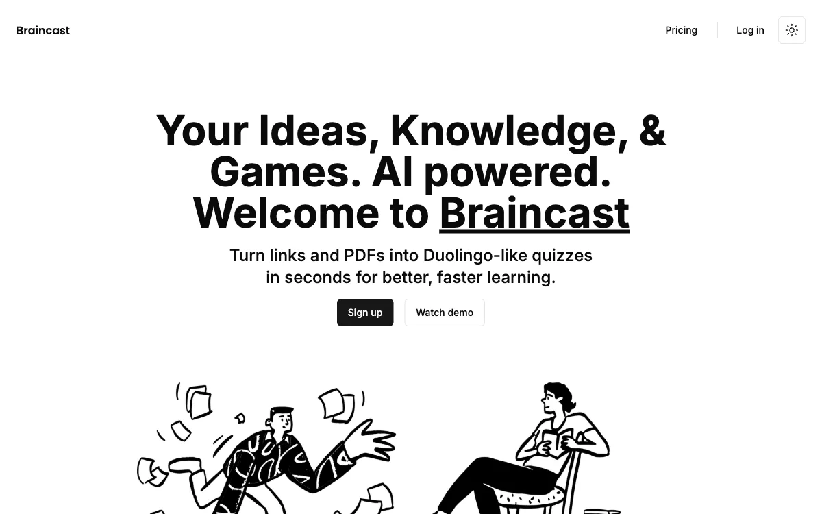 Braincast: Trasforma Link e PDF in Quiz