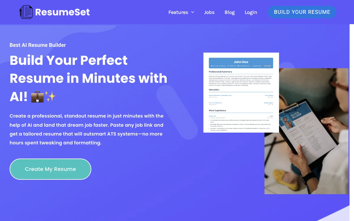 ResumeSet: The Free AI Resume Builder to Land Your Dream Job