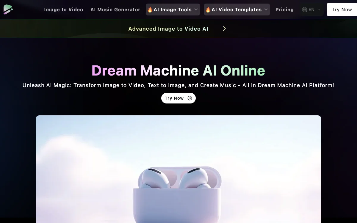 Dream Machine AI 免费在线 - 由Luma AI提供的图像转视频AI工具