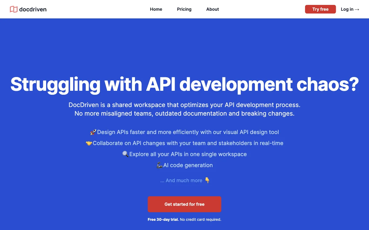 DocDriven: AI-Powered API Development Tool for Efficient Processes