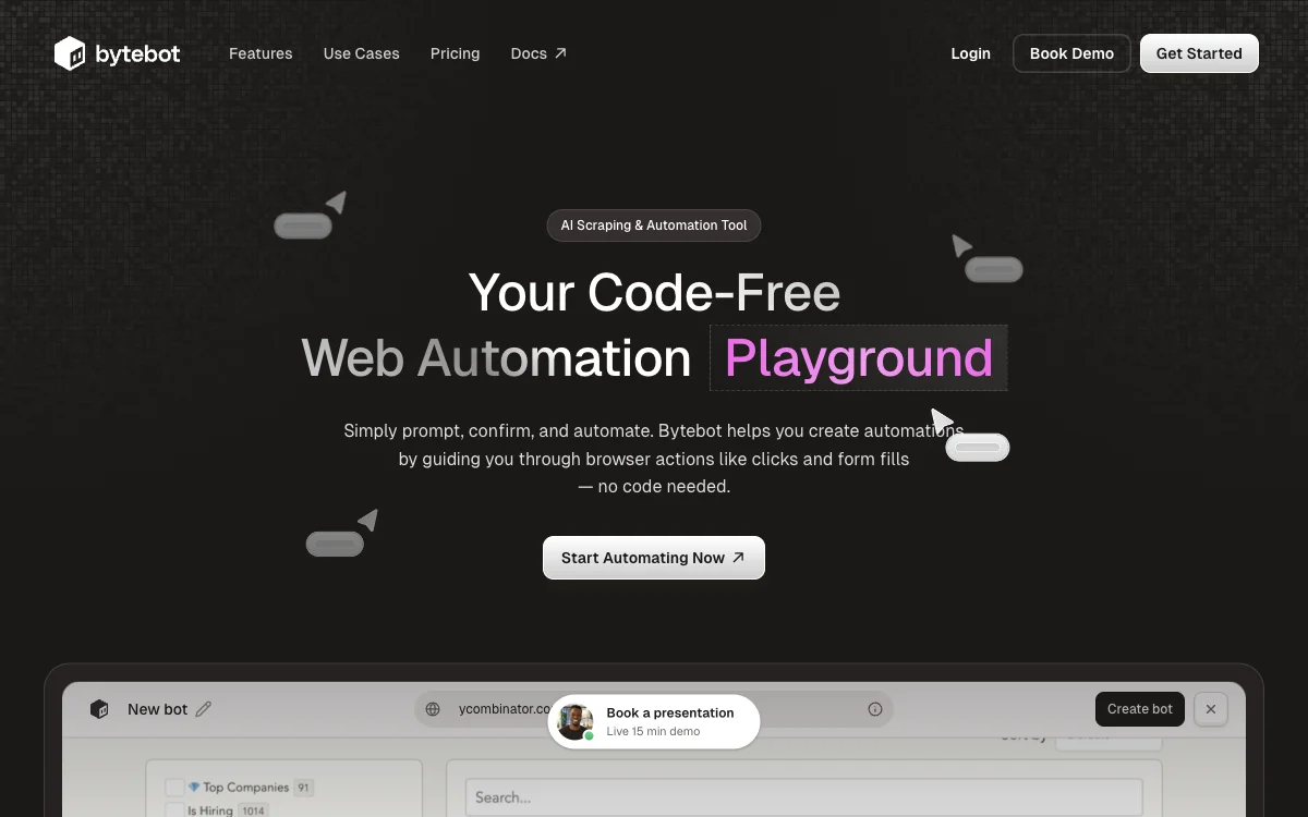 Bytebot: Code-Free Web Automation for All