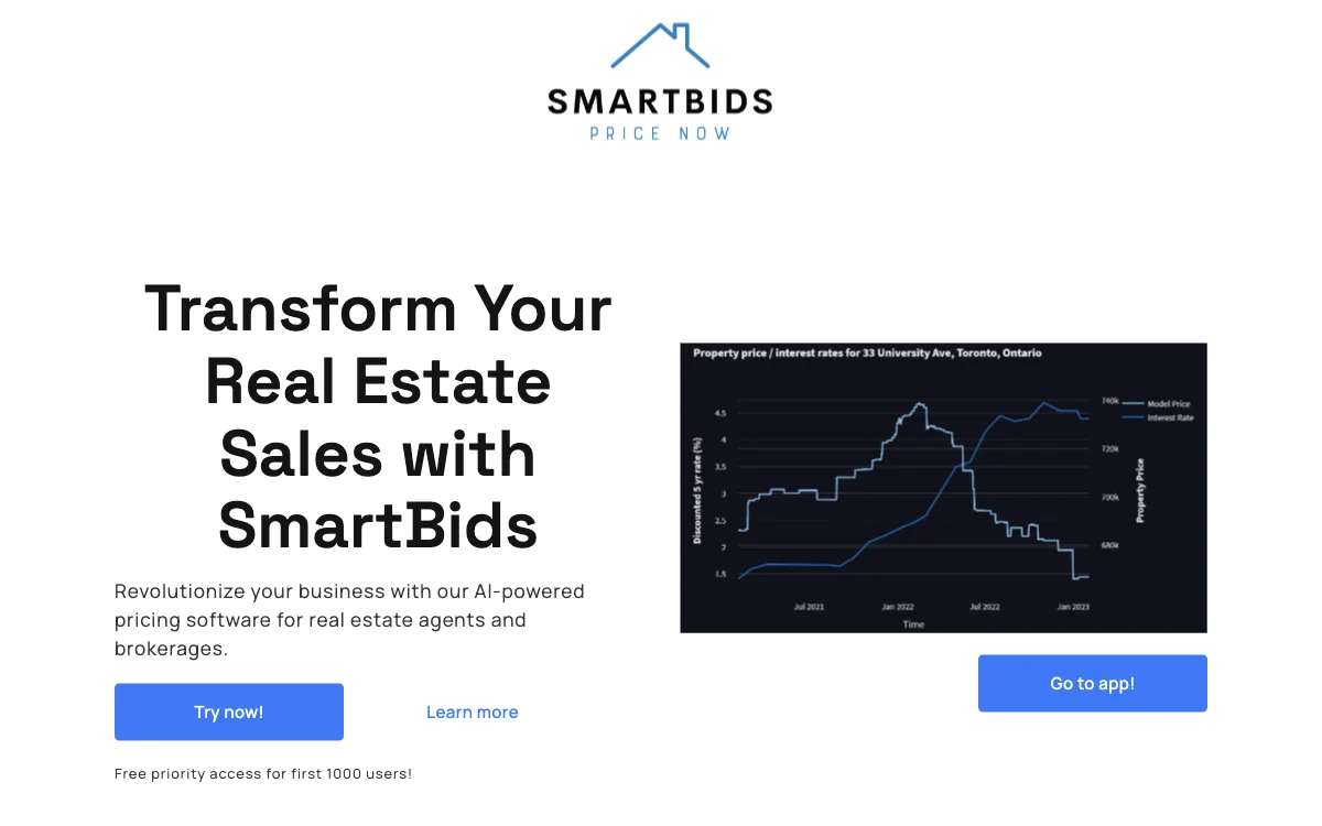 SmartBids.ai: AI-Powered Real Estate Pricing Software for Boosting Sales and Revenue