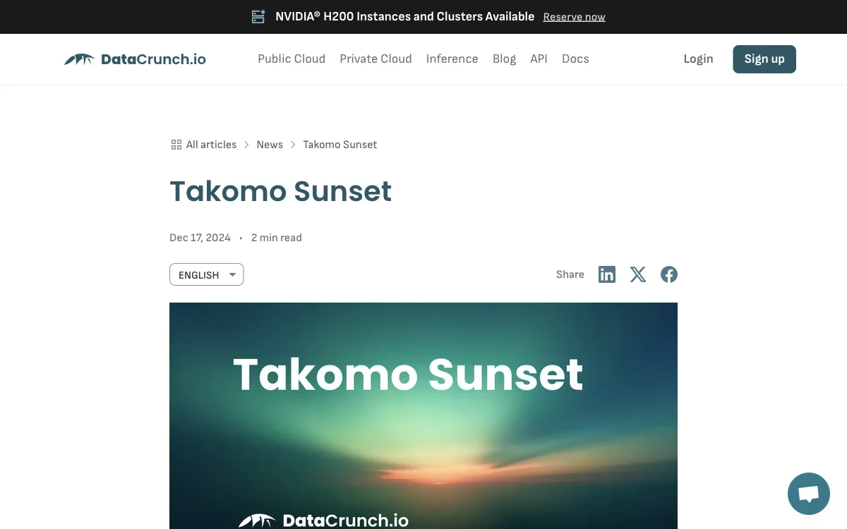 Takomo Sunset: Transitioning to Serverless Containers