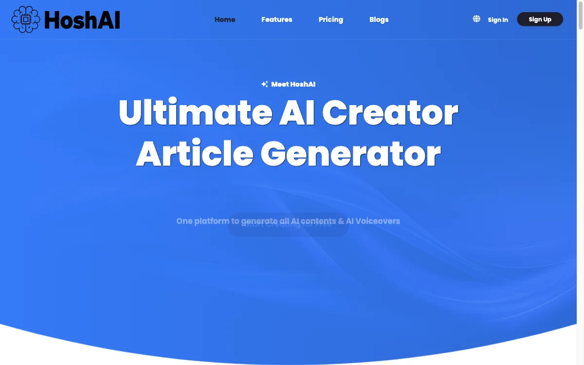 HoshAI: The Ultimate AI Content Generator for Effortless Creation