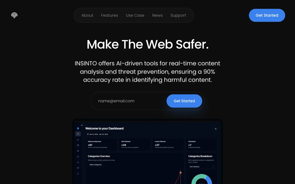 INSINTO: AI-Powered Online Safety with 90% Threat Prevention Accuracy