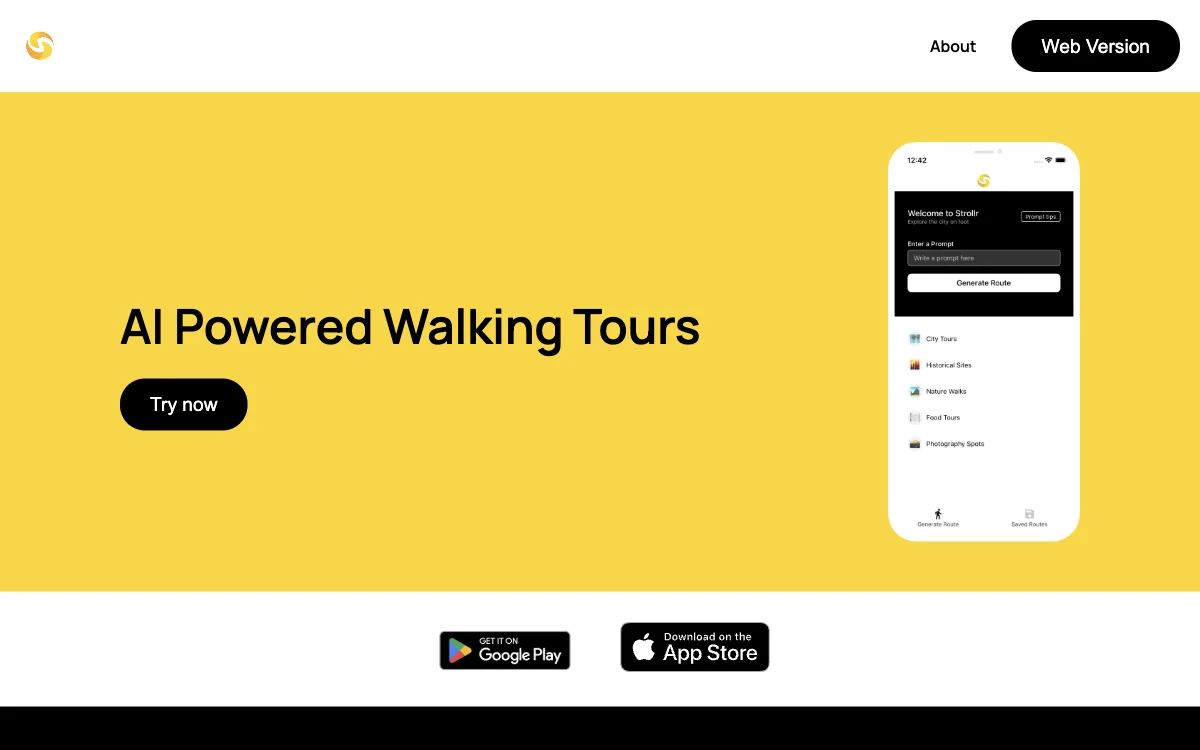 Strollr: Custom AI-Powered Walking Tours