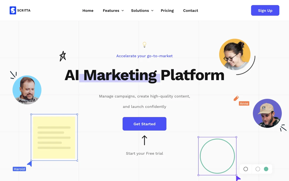 Scritta: Revolutionize Your Marketing with AI