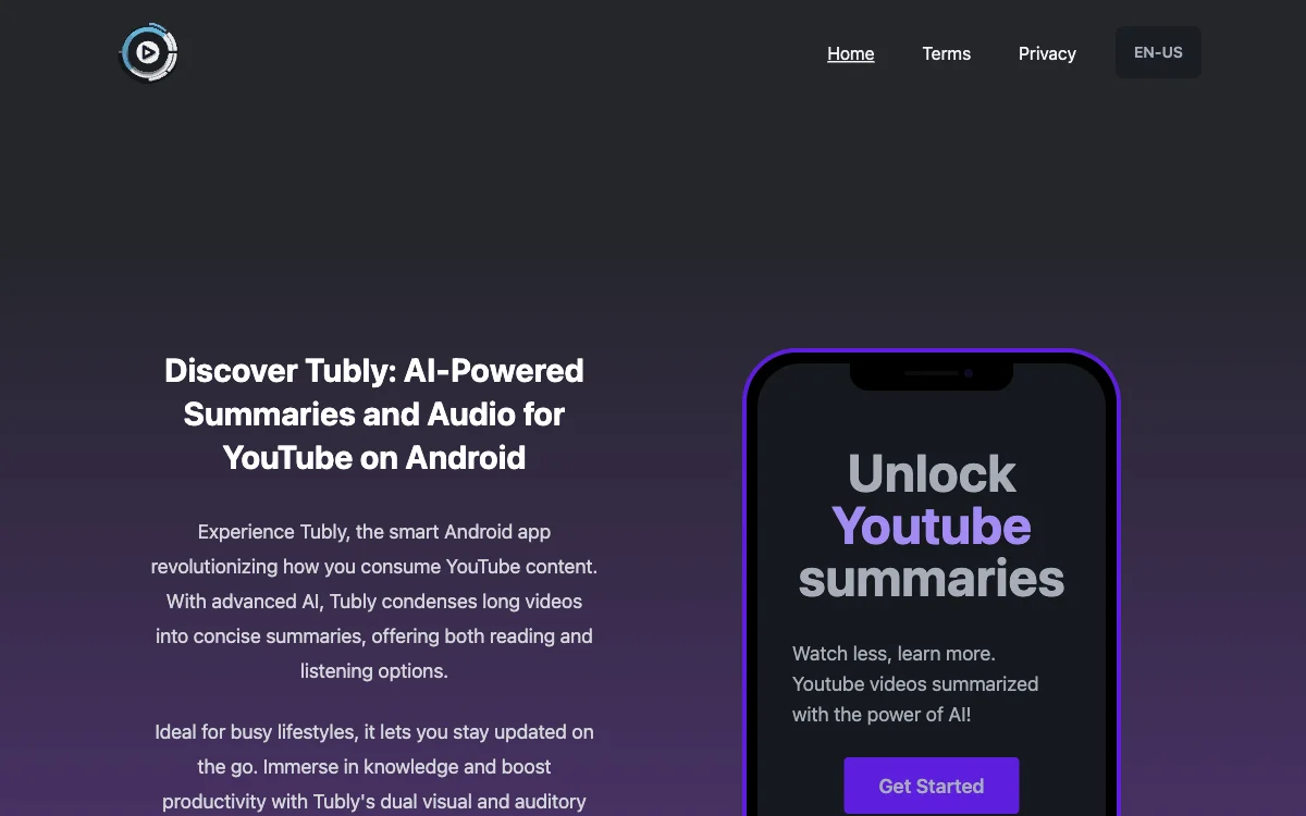 Tubly: Revolutionize Your YouTube Experience with AI Summaries