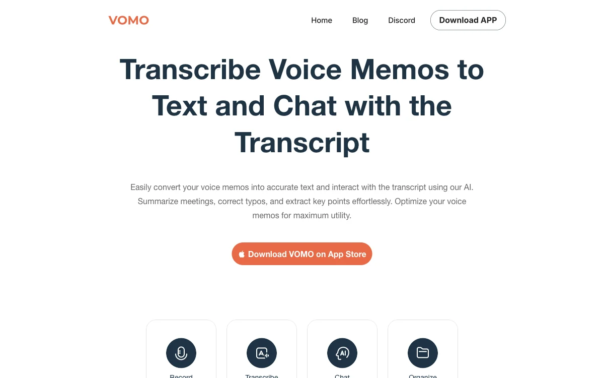 VOMO - Revolutionizing Voice Memos with AI