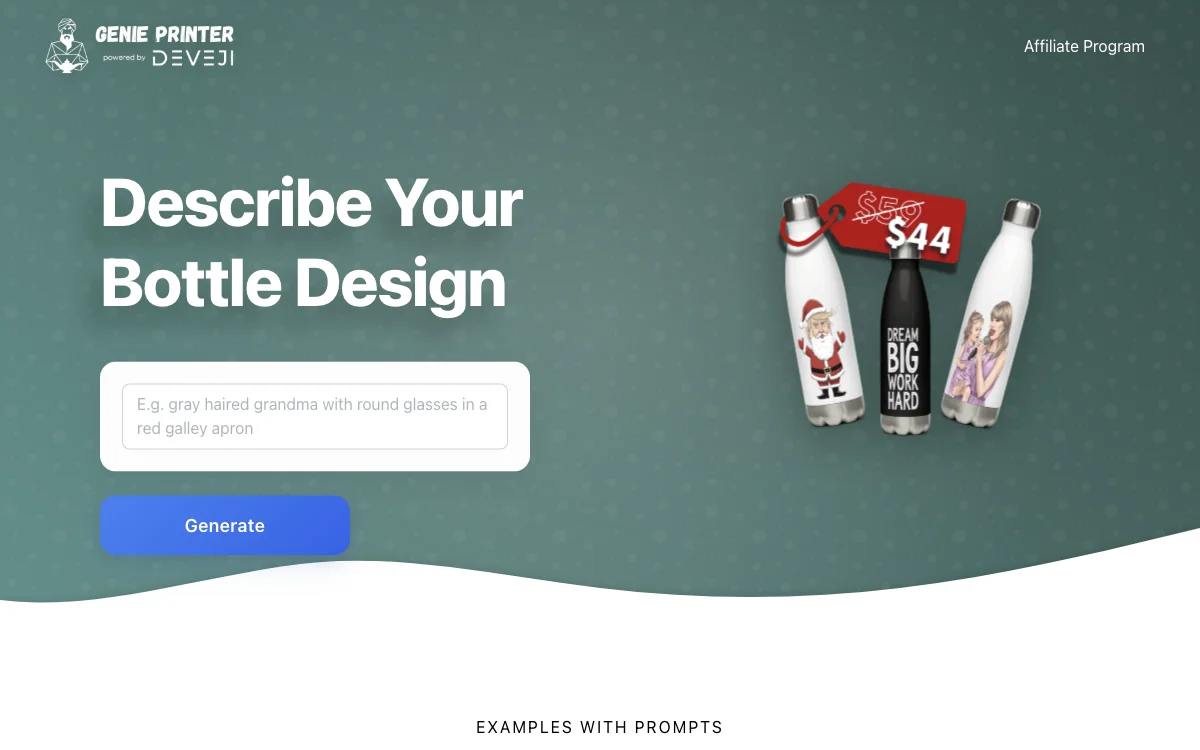 Genie Printer: Custom Water Bottle Designs Made Easy