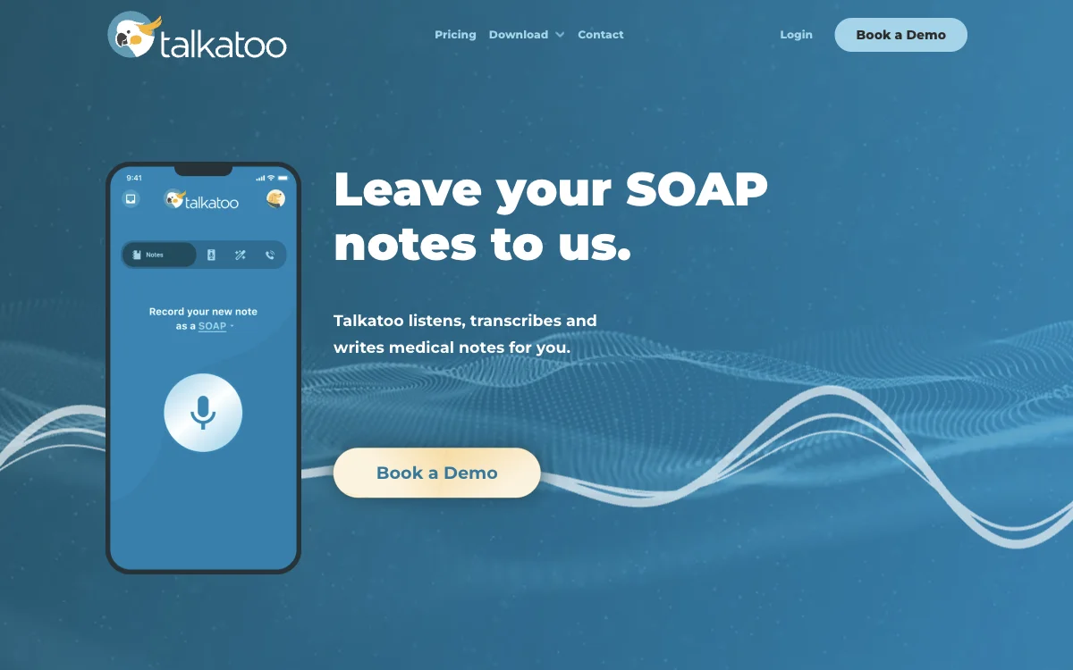 Talkatoo: AI Dictation & Scribe Software for Vets to Save Time on Notes