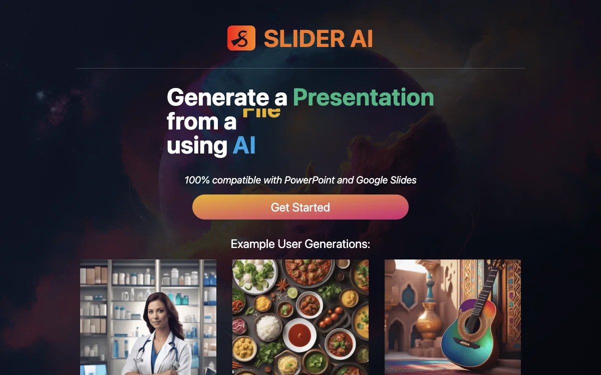 Slider AI: إنشاء العروض التقديمية الذكية