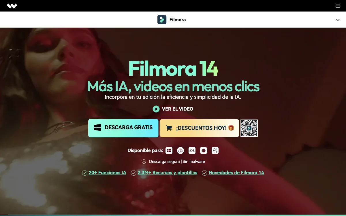 Wondershare Filmora: Edición de Video con IA