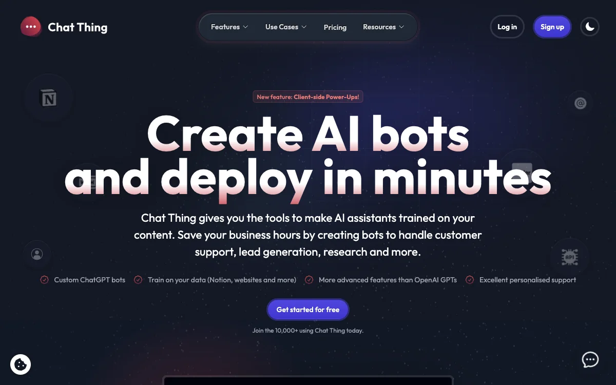 Chat Thing: Create Custom AI Bots Trained on Your Data for Efficient Tasks