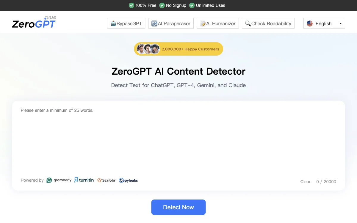 Đọc Miễn Phí Thay Thế Turnitin cho AI Content Detector | ZeroGPT Plus